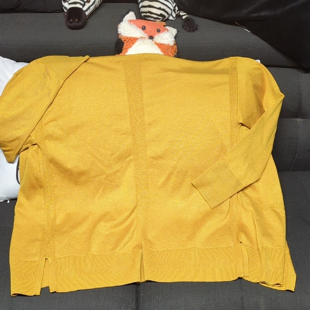 Yellow Open Front Cardigan - Picture 6 of 8